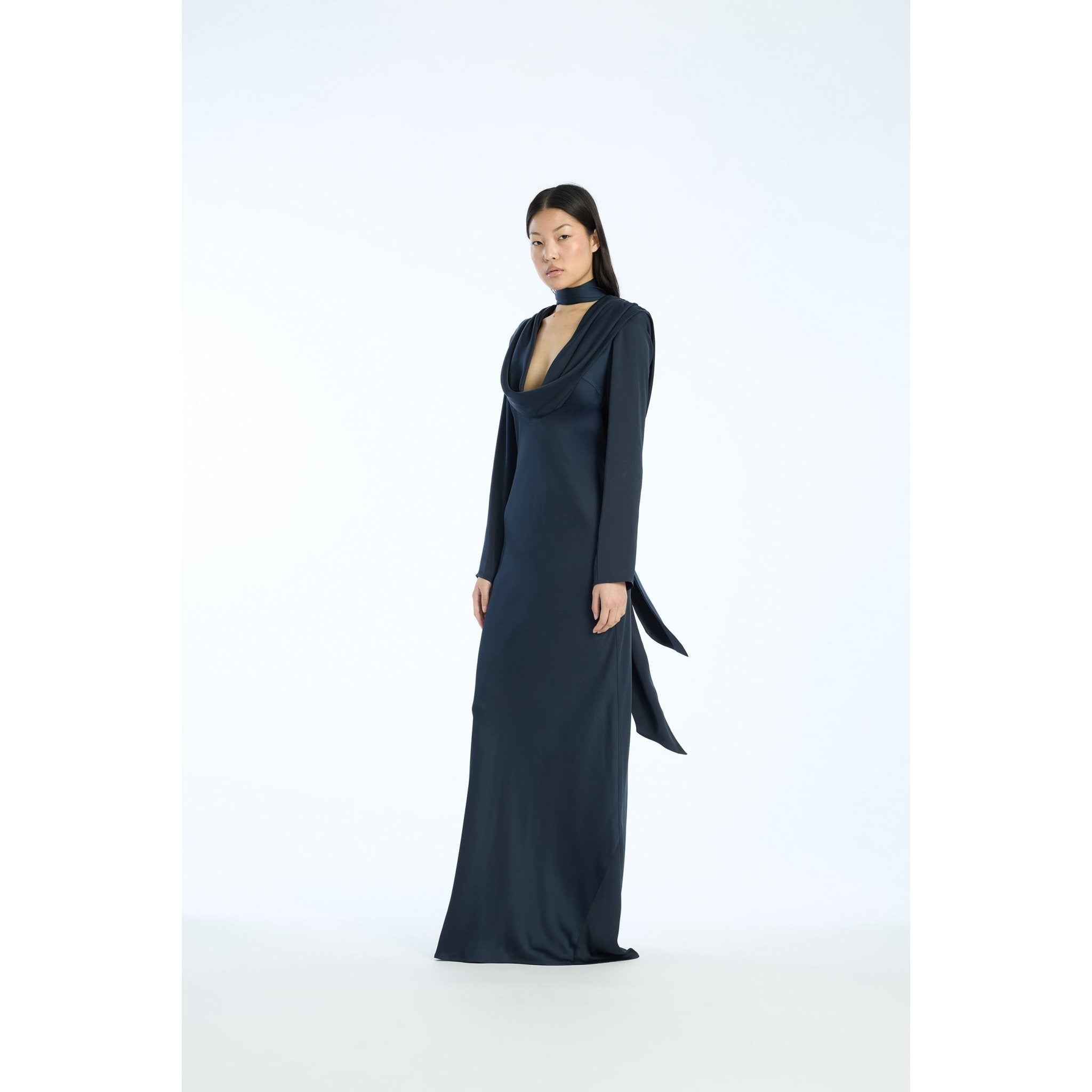 Satin Maxi Drapy Dress - Primm'sSatin Maxi Drapy DressROTATE Birger Christensen