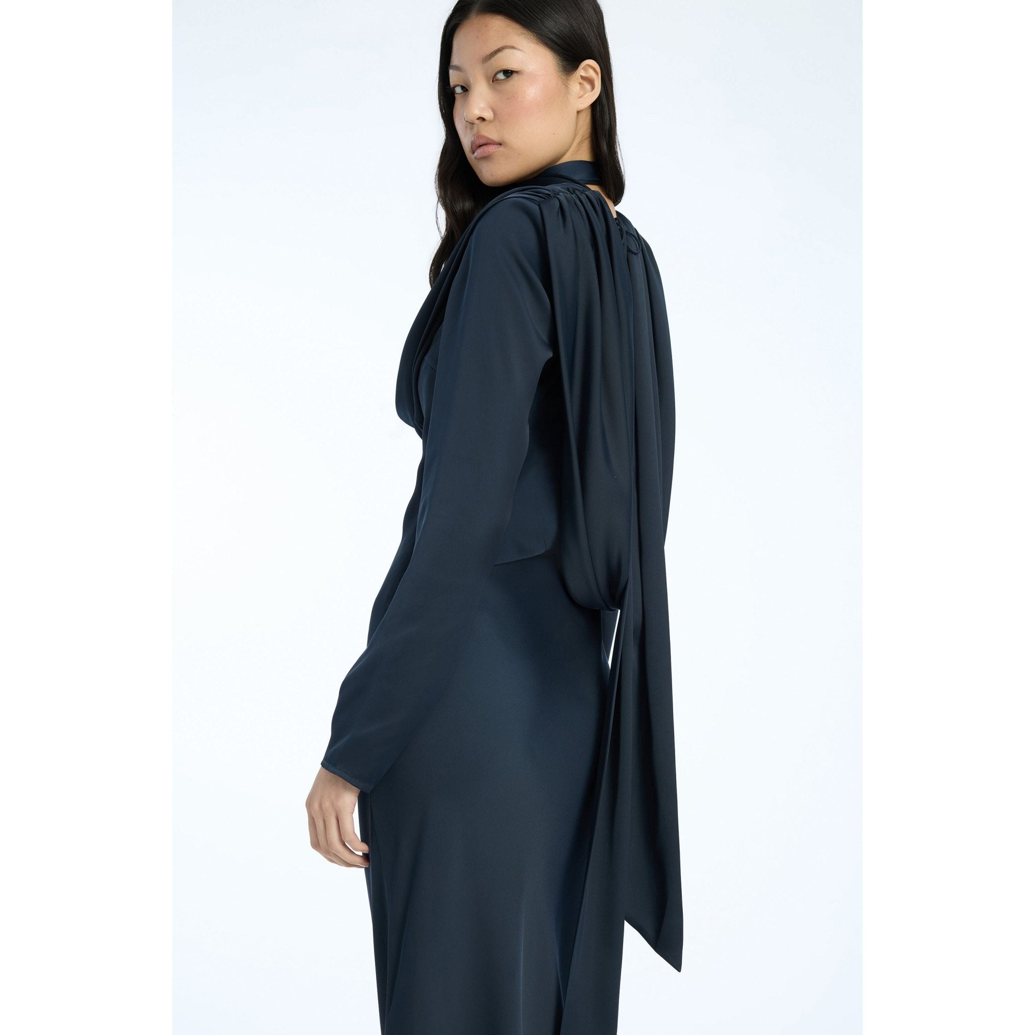 Satin Maxi Drapy Dress - Primm'sSatin Maxi Drapy DressROTATE Birger Christensen