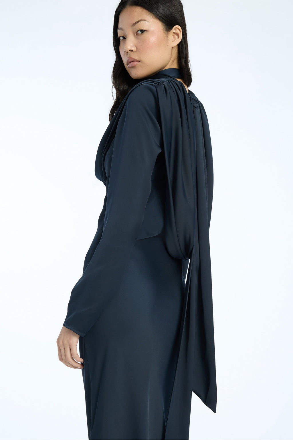 Satin Maxi Drapy Dress - Primm'sSatin Maxi Drapy DressROTATE Birger Christensen