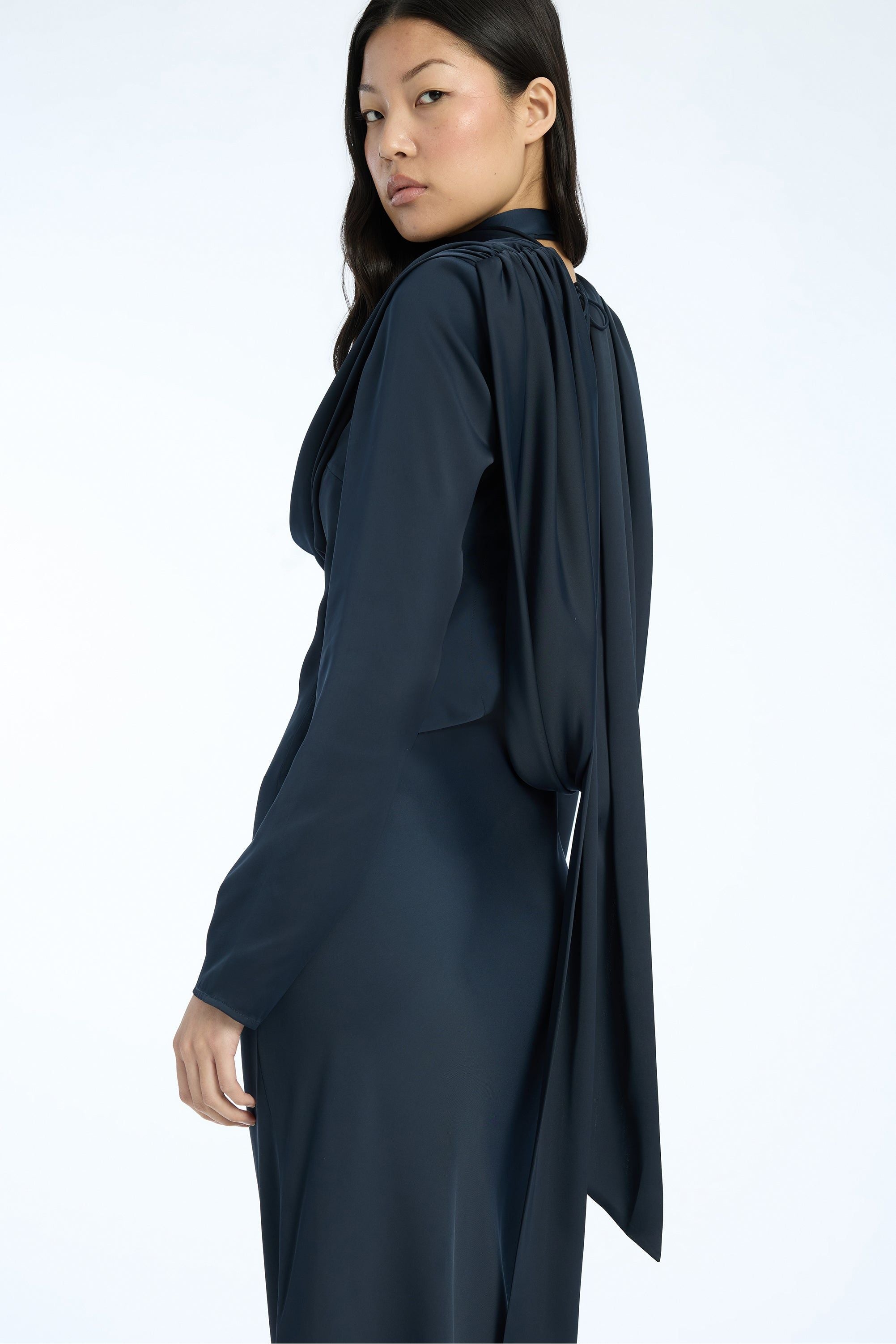 Satin Maxi Drapy Dress - Primm'sSatin Maxi Drapy DressROTATE Birger Christensen