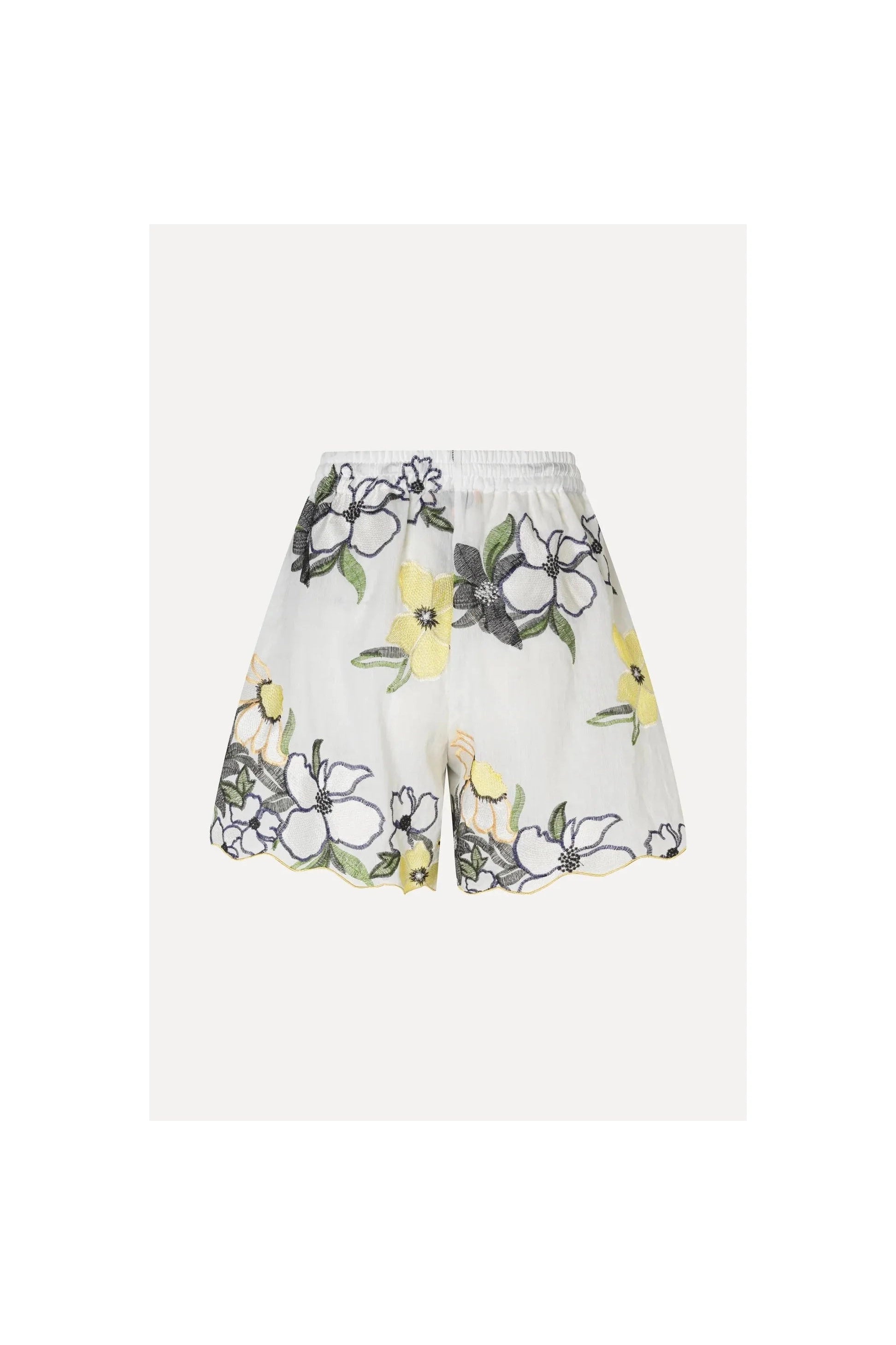 Scalloped Elasticated Waistband Shorts - Primm'sScalloped Elasticated Waistband ShortsStine Goya