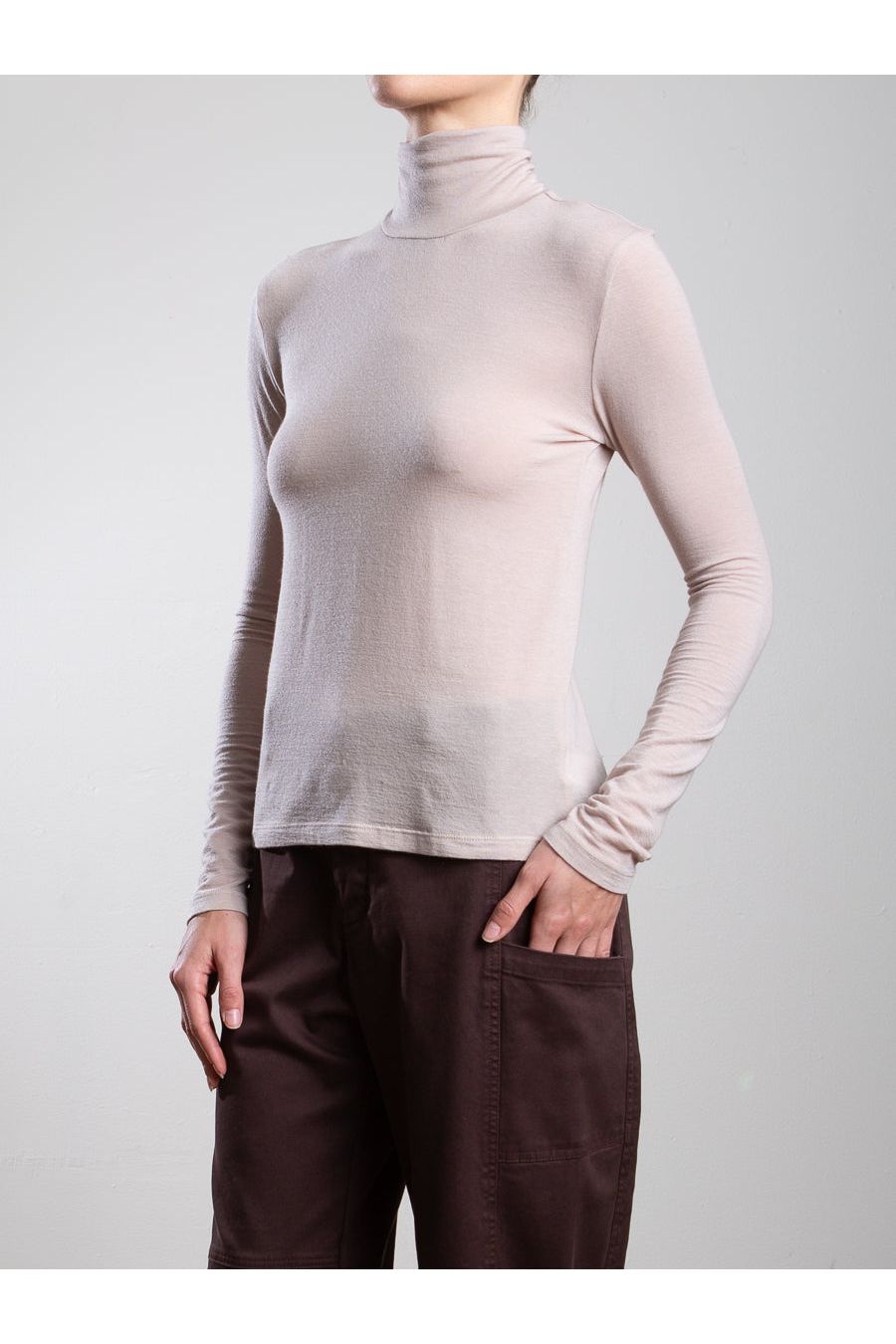 Shiloh Turtleneck in Cashmere Jersey - Primm'sShiloh Turtleneck in Cashmere JerseyPharaoh