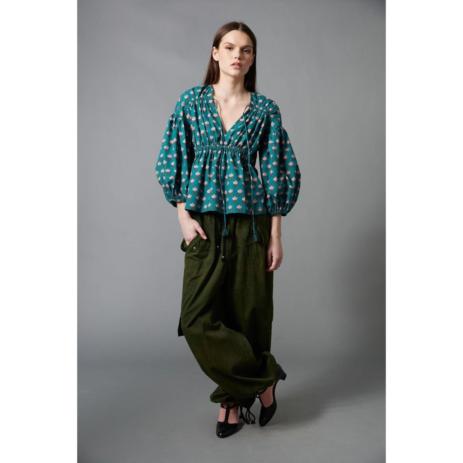 Shirred Blouse - Primm'sShirred BlouseHope for Flowers by Tracy Reece