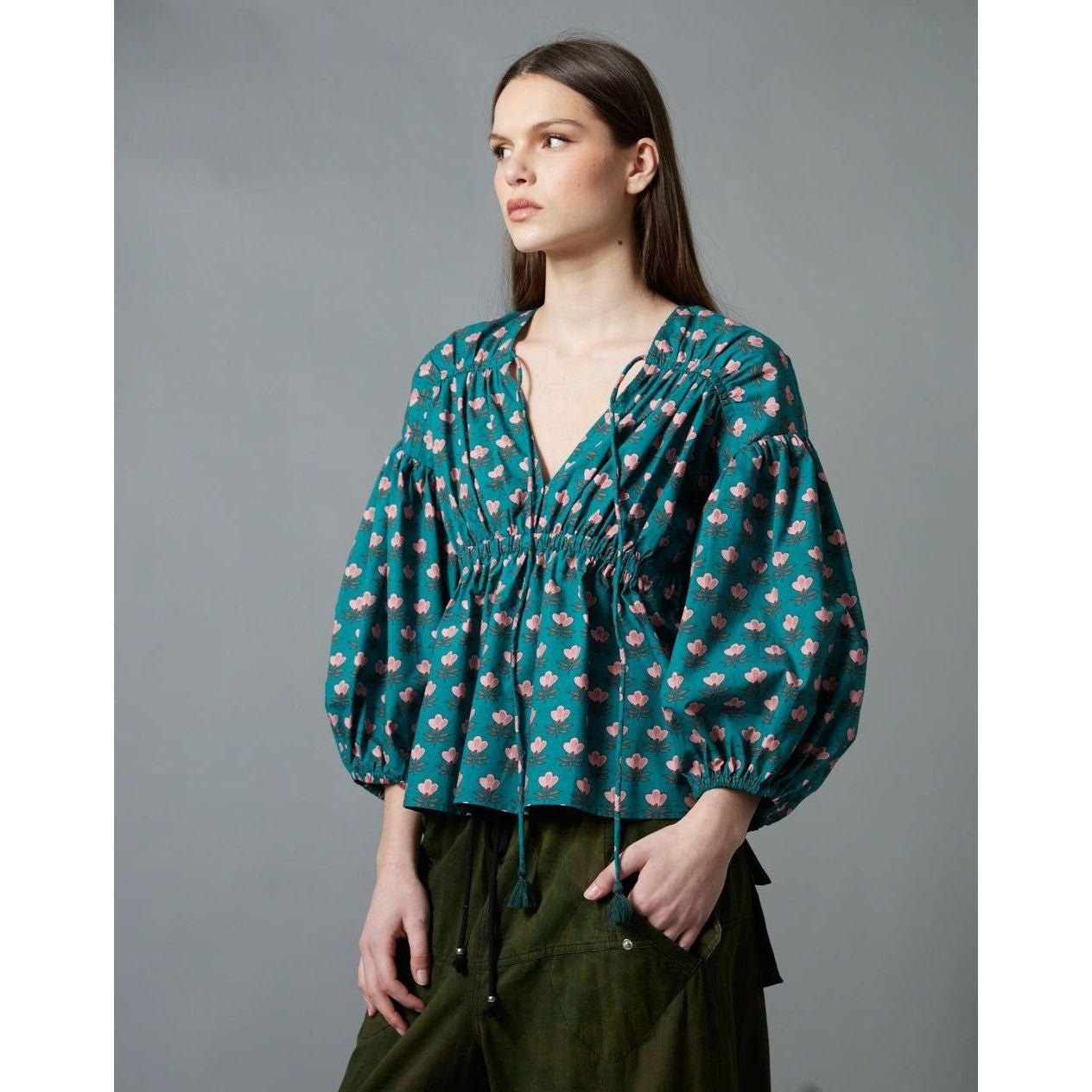 Shirred Blouse - Primm'sShirred BlouseHope for Flowers by Tracy Reece