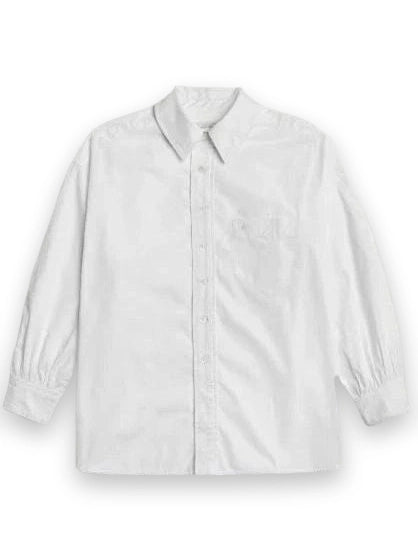 Kappa Shirt in Cotton Poplin White