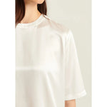 Silk Satin Crewneck Ecru Patrick Assaraf