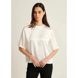 Silk Satin Crewneck Ecru Patrick Assaraf