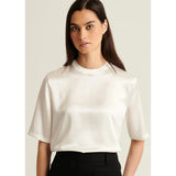 Silk Satin Crewneck Ecru Patrick Assaraf