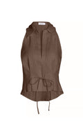 SLOAN VEST - CHOCOLATE HEVRON