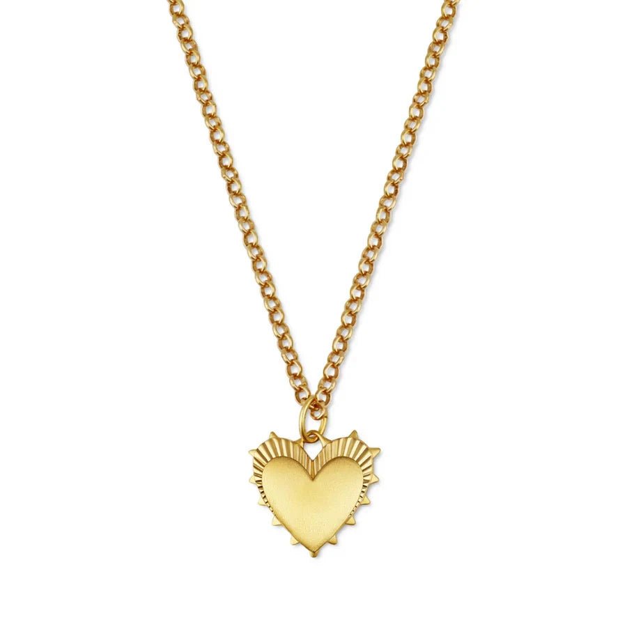 Small Heart of Gold Necklace - 18" Mini Belcher - Primm'sSmall Heart of Gold Necklace - 18" Mini BelcherHart