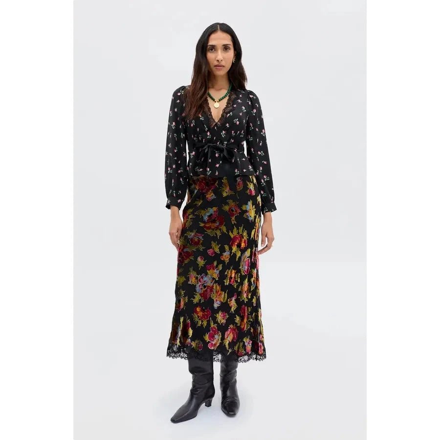 Stassie Skirt Countryside Devoré Black - Primm'sStassie Skirt Countryside Devoré BlackRIXO