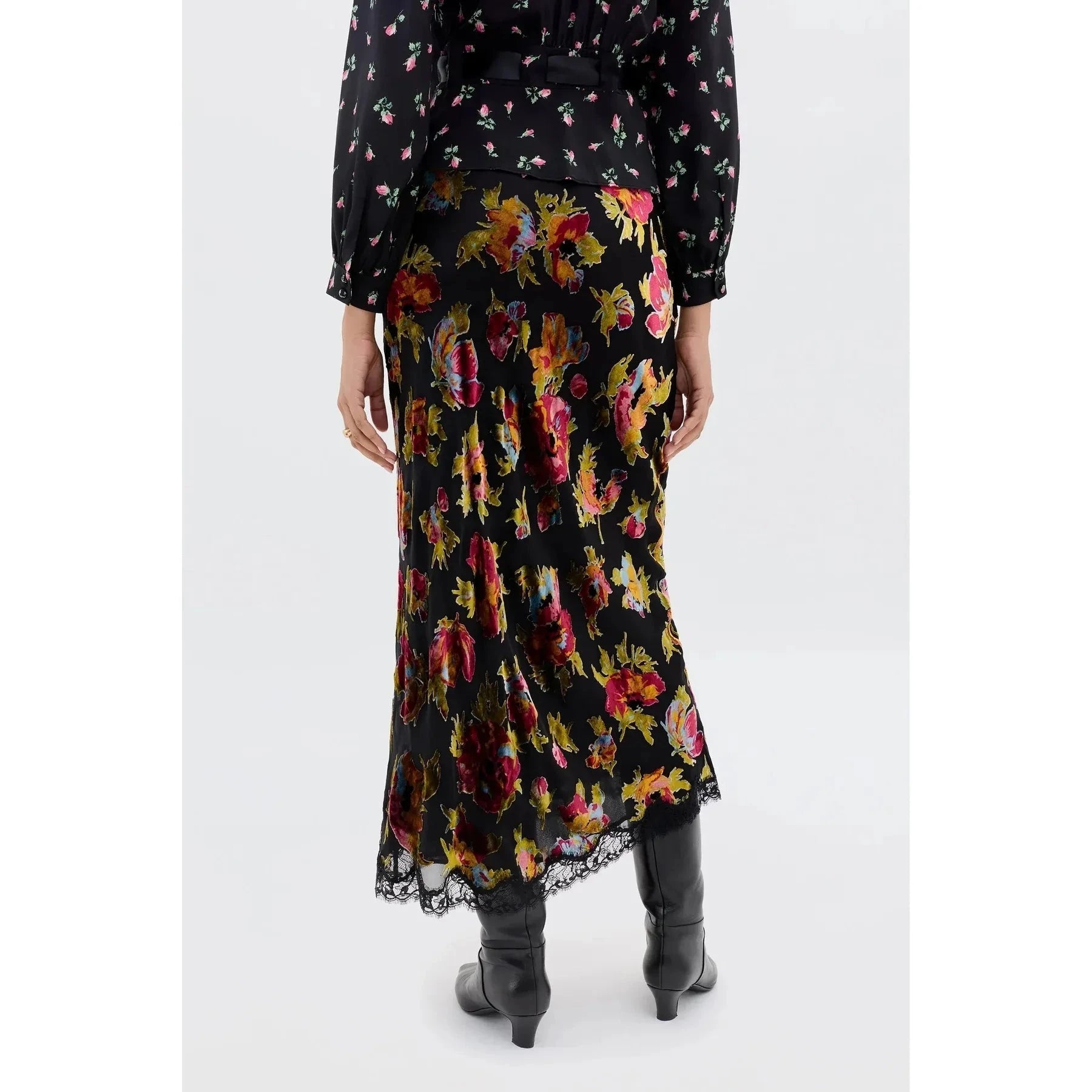 Stassie Skirt Countryside Devoré Black - Primm'sStassie Skirt Countryside Devoré BlackRIXO