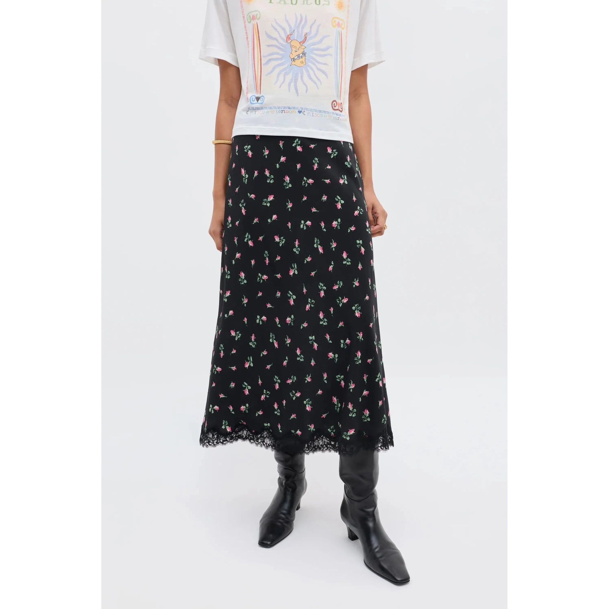 Stassie Skirt Sienna Bud Black RIXO