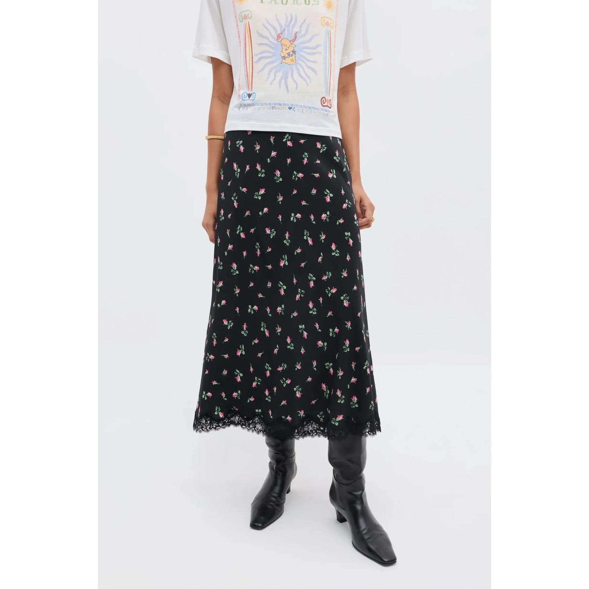 Stassie Skirt Sienna Bud Black RIXO