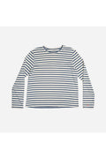 Striped Top 100% Pima Cotton Oyster Thick / Navy Thin Frances Valentine