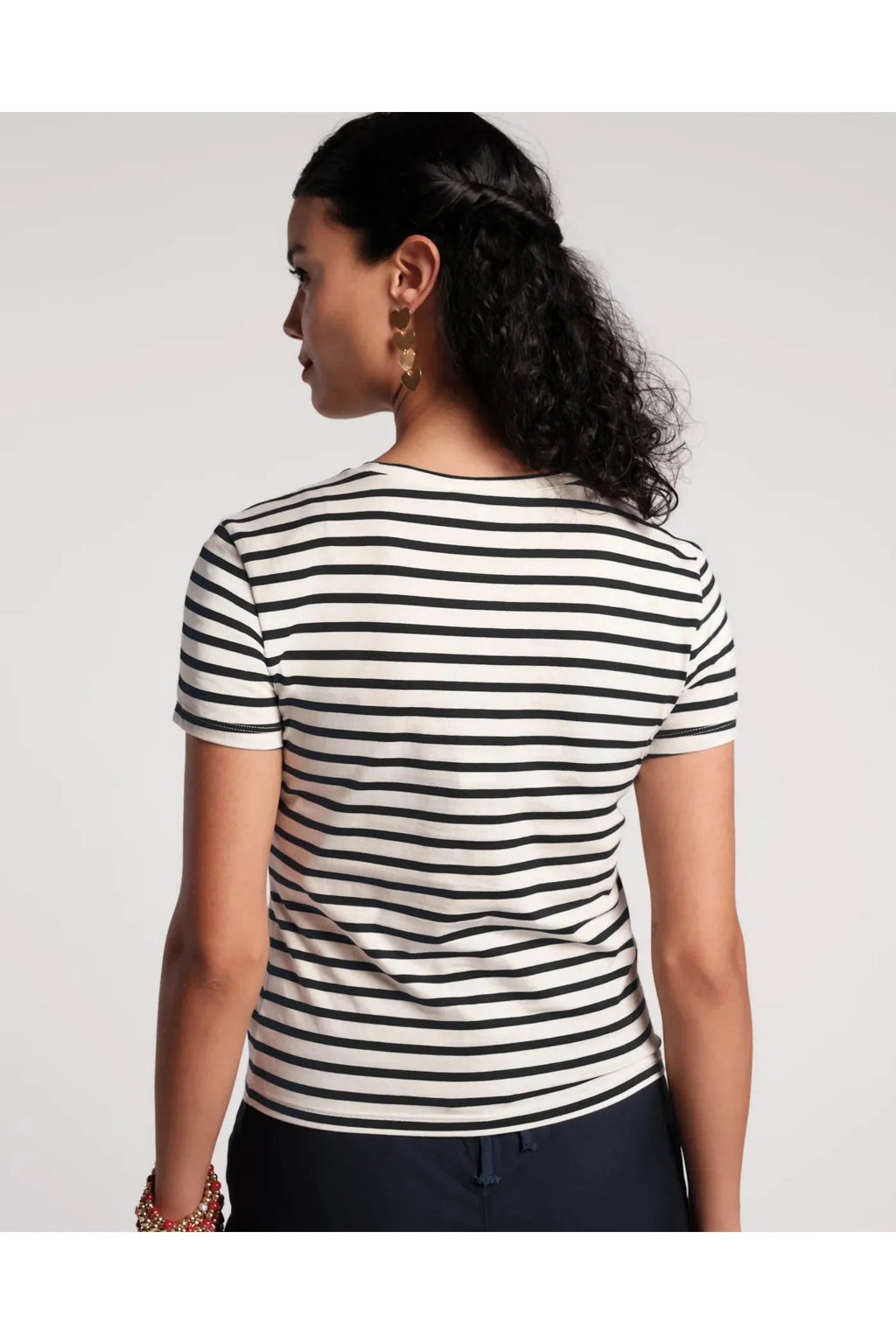 Super Stripe Crewneck Tee Frances Valentine