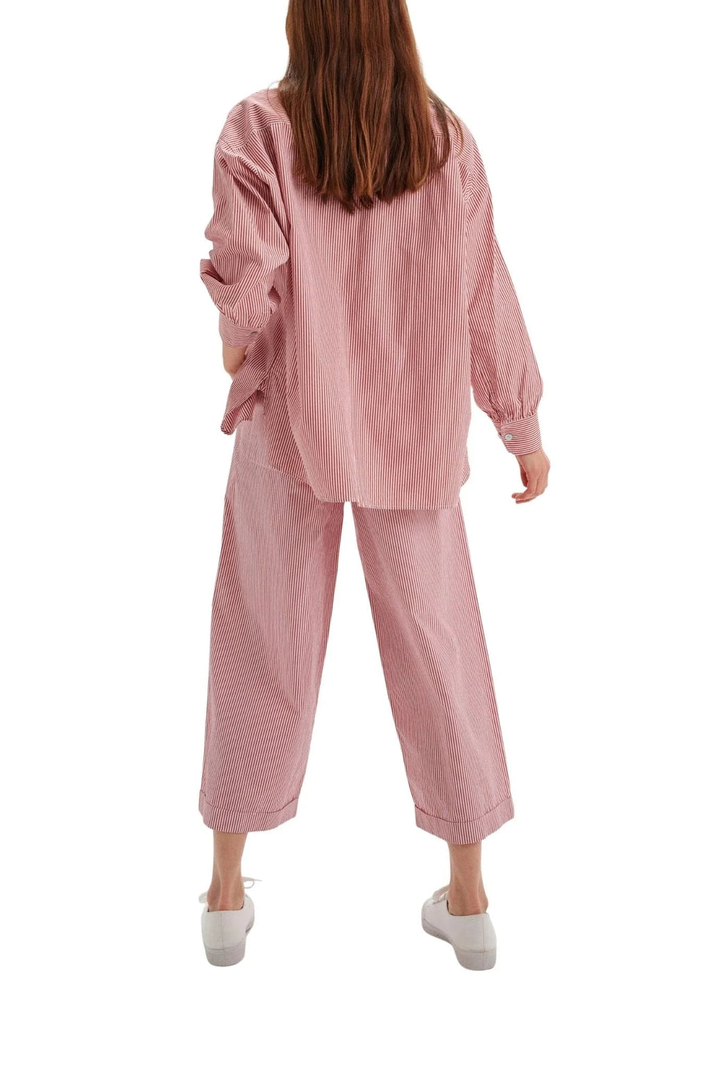 Kappa Shirt in Cotton Poplin Poppy Stripe Suzie Kondi
