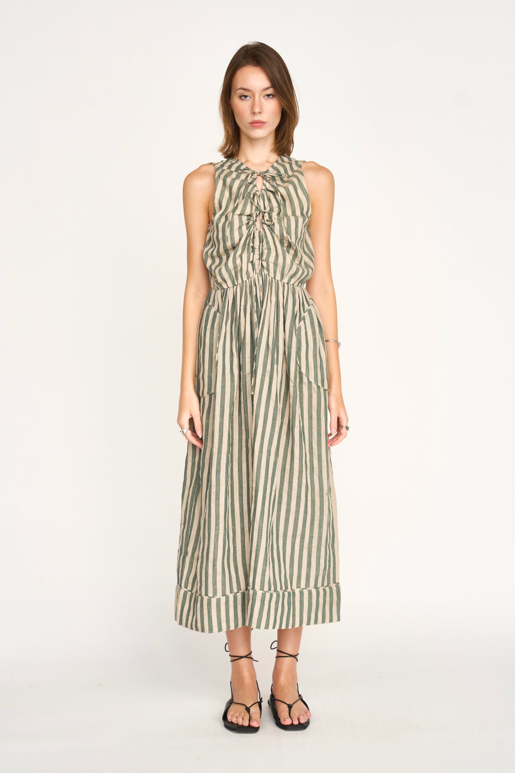 Cerritos Dress in Safari Stripe MIRTH