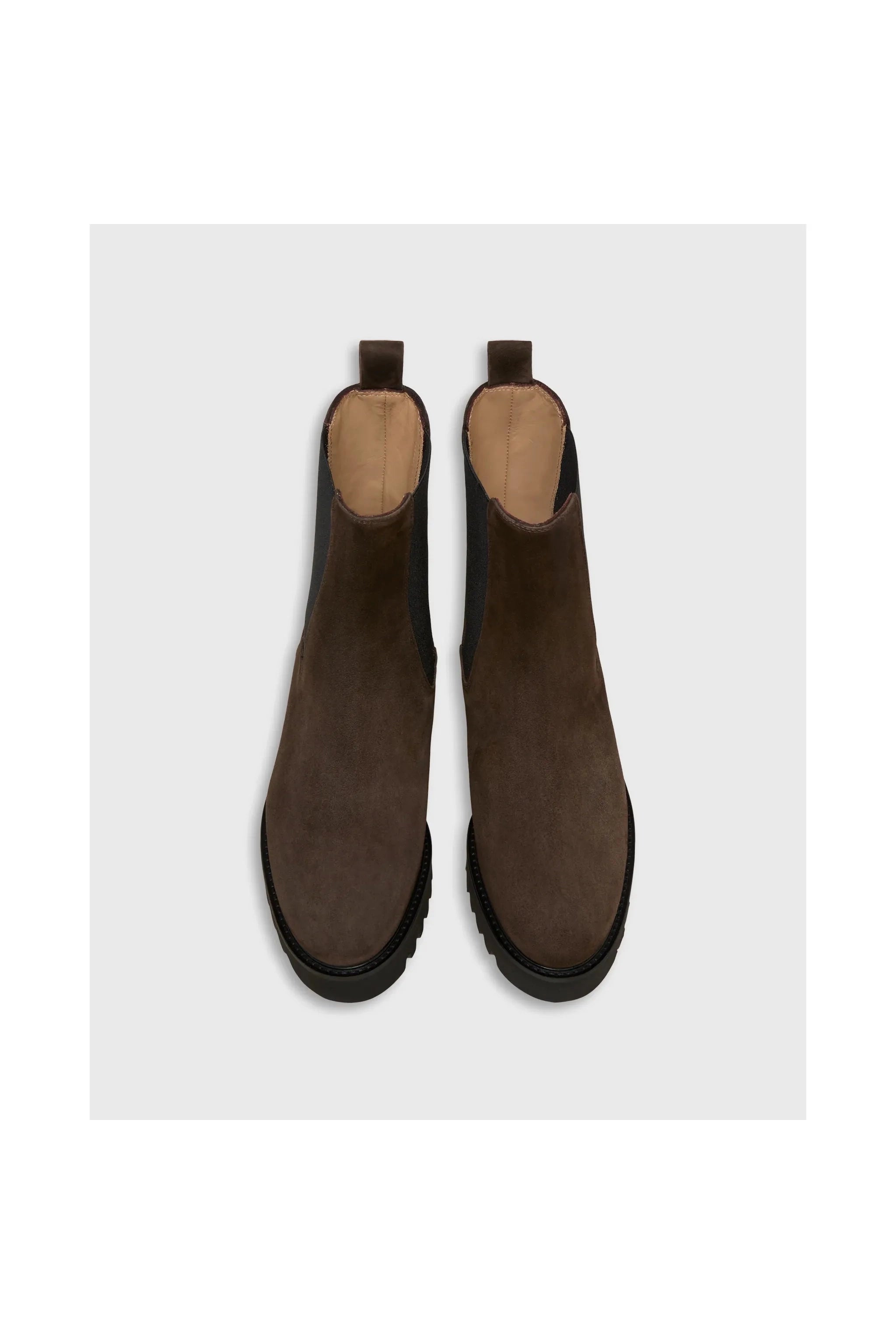 Tall Lug Sole Chelsea Boot Chocolate Suede - Primm'sTall Lug Sole Chelsea Boot Chocolate SuedeMashburn