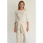 The Baby Rib Boat Neck Creme - Primm'sThe Baby Rib Boat Neck CremeDONNI.