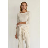 The Baby Rib Boat Neck Creme - Primm'sThe Baby Rib Boat Neck CremeDONNI.