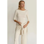 The Baby Rib Boat Neck Creme - Primm'sThe Baby Rib Boat Neck CremeDONNI.