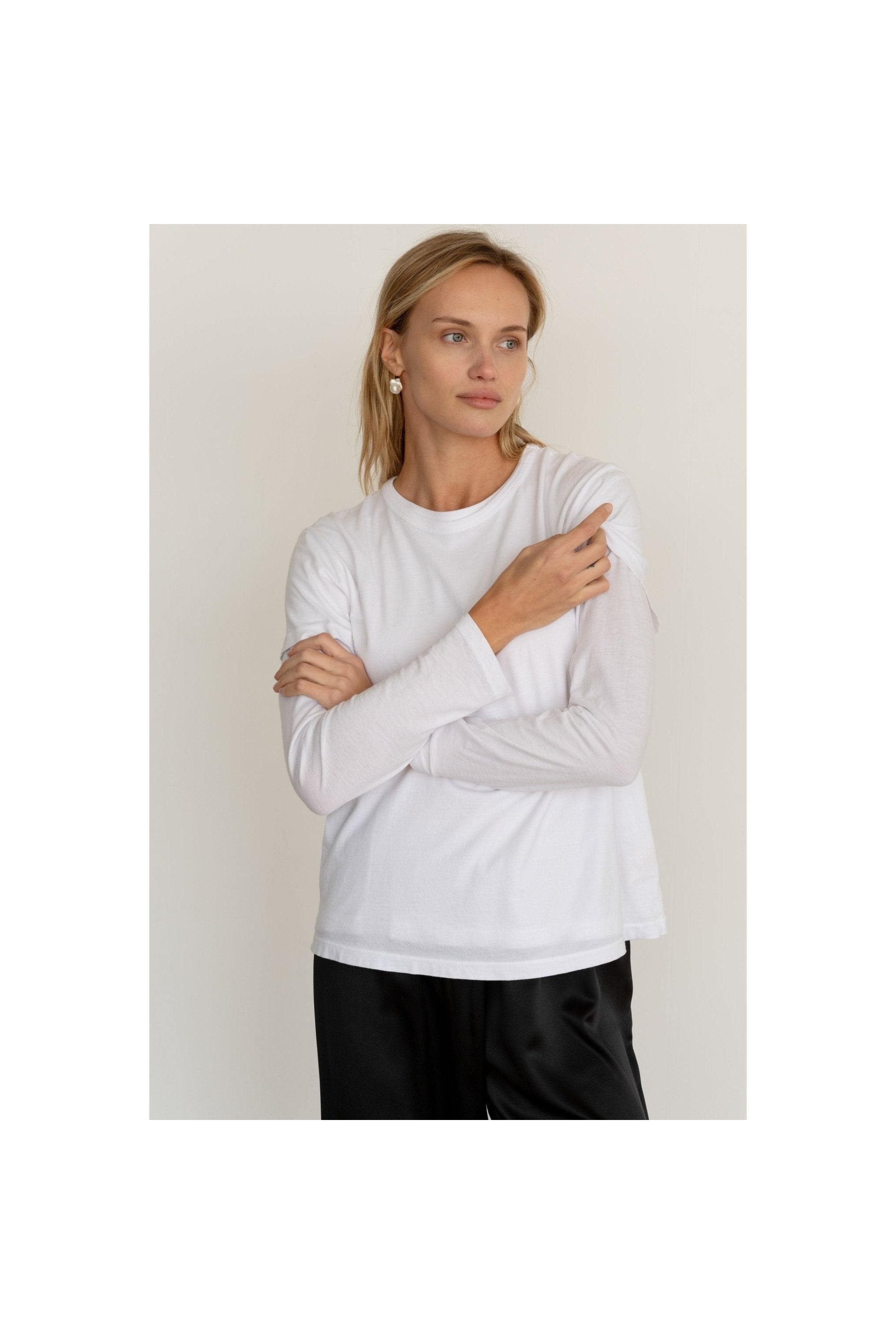 The Jersey Long Sleeve Tee Powder - Primm'sThe Jersey Long Sleeve Tee PowderDONNI.
