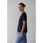 The Jersey Relaxed V - Neck Navy - Primm'sThe Jersey Relaxed V - Neck NavyDONNI.