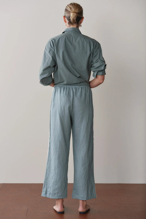 The Linen Crop Racer Stripe Pant DONNI.