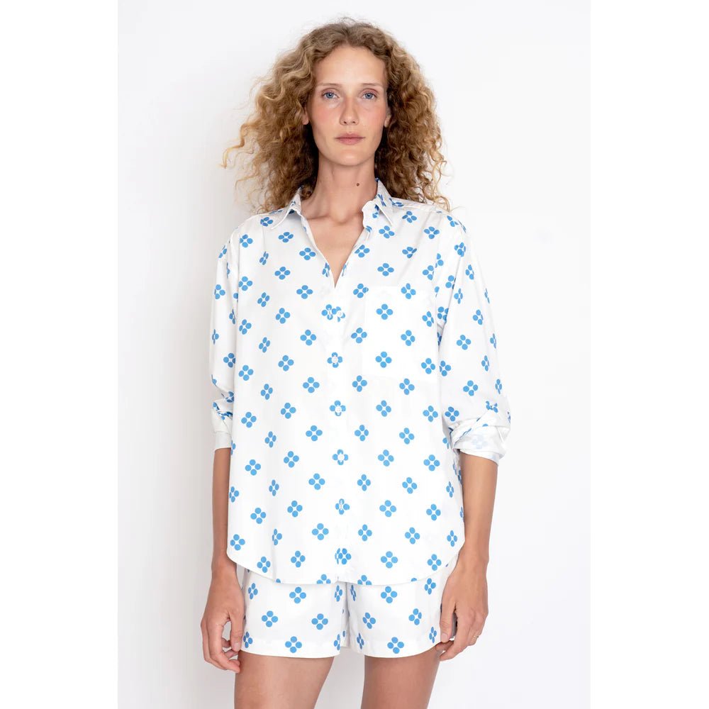 The Reine Shorts White/Royal Blue - Primm'sThe Reine Shorts White/Royal BlueKule