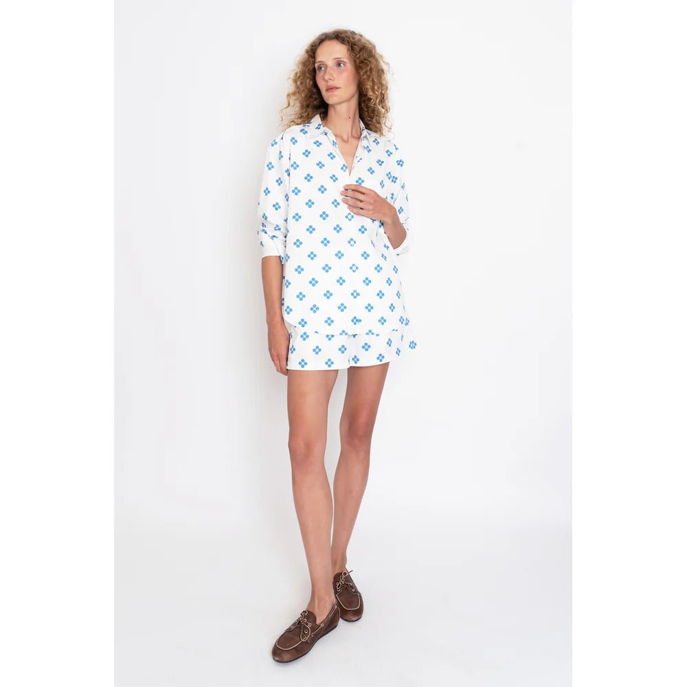 The Reine Shorts White/Royal Blue - Primm'sThe Reine Shorts White/Royal BlueKule