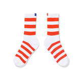 The Women's Striped Sock - White/Poppy - Primm'sThe Women's Striped Sock - White/PoppyKule
