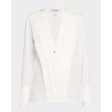 Derek Lam Tiffany Pleated Button-Front Blouse