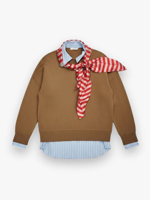 KURTIS PULLOVER WITH SCARF ESSENTIEL ANTWERP