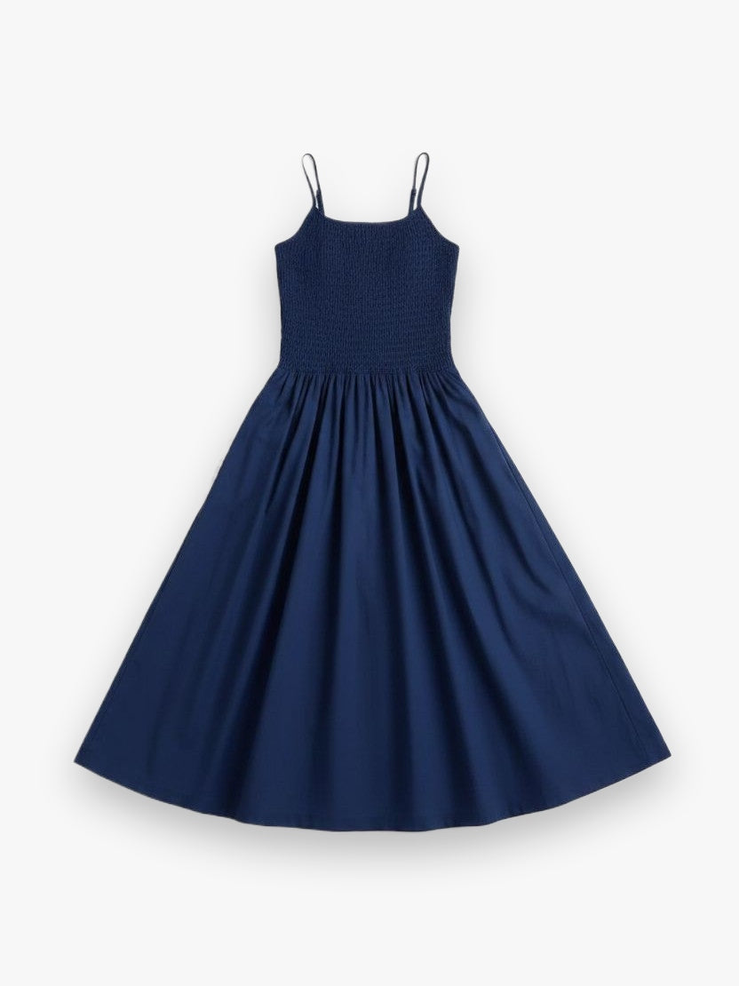 Venus Smocked Organic Cotton Midi Dress Modern Citizen