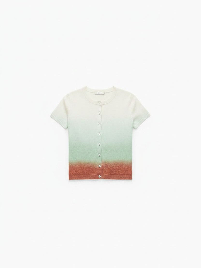 Phillip Lim - Light Weight Button Up Tee with Dip Dye Phillip Lim