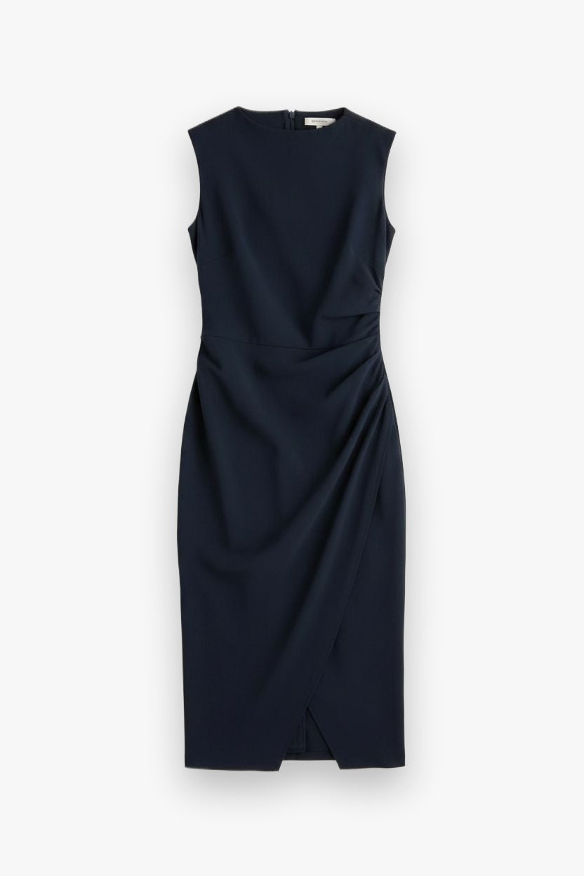 Manon Asymmetric-Neck Ruched Dress Modern Citizen