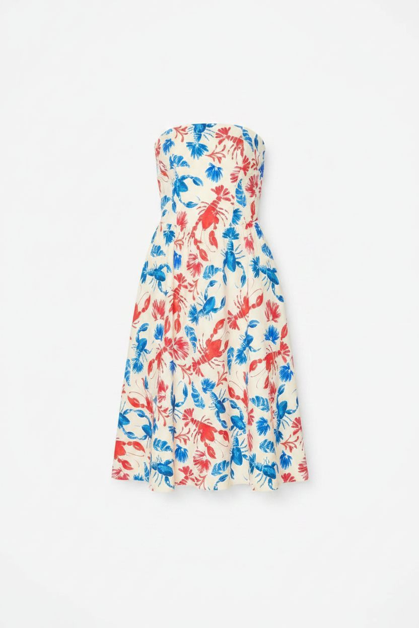 Luanna dress in Lobster Print GILNER FARRAR