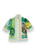 Frilled Buttondown Landscape Scarf Hope for Flowers by Tracy Reece