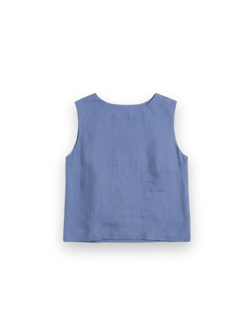Tess Tank in French Linen Pharaoh