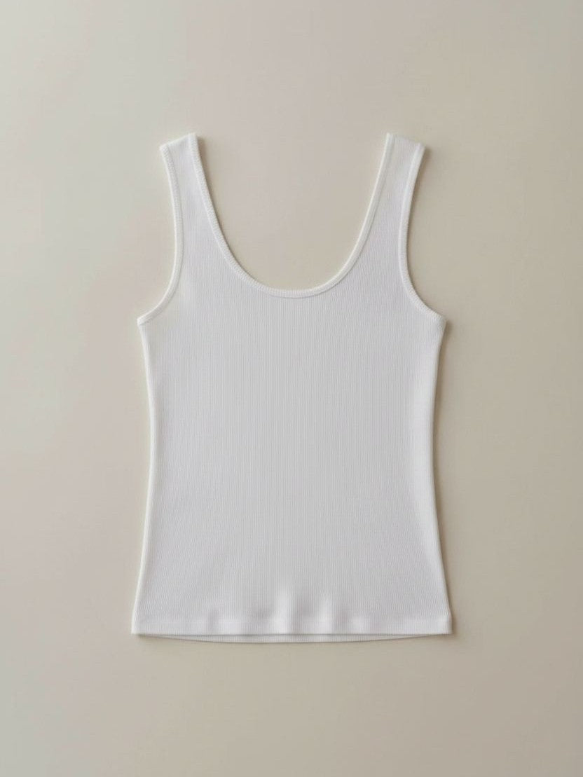 The Rib Scoop Tank White DONNI.