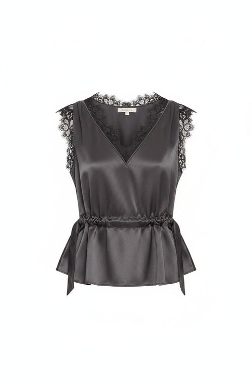 Phillip Lim - Satin Lace Combo SLVLS Top With Waist Tie Phillip Lim