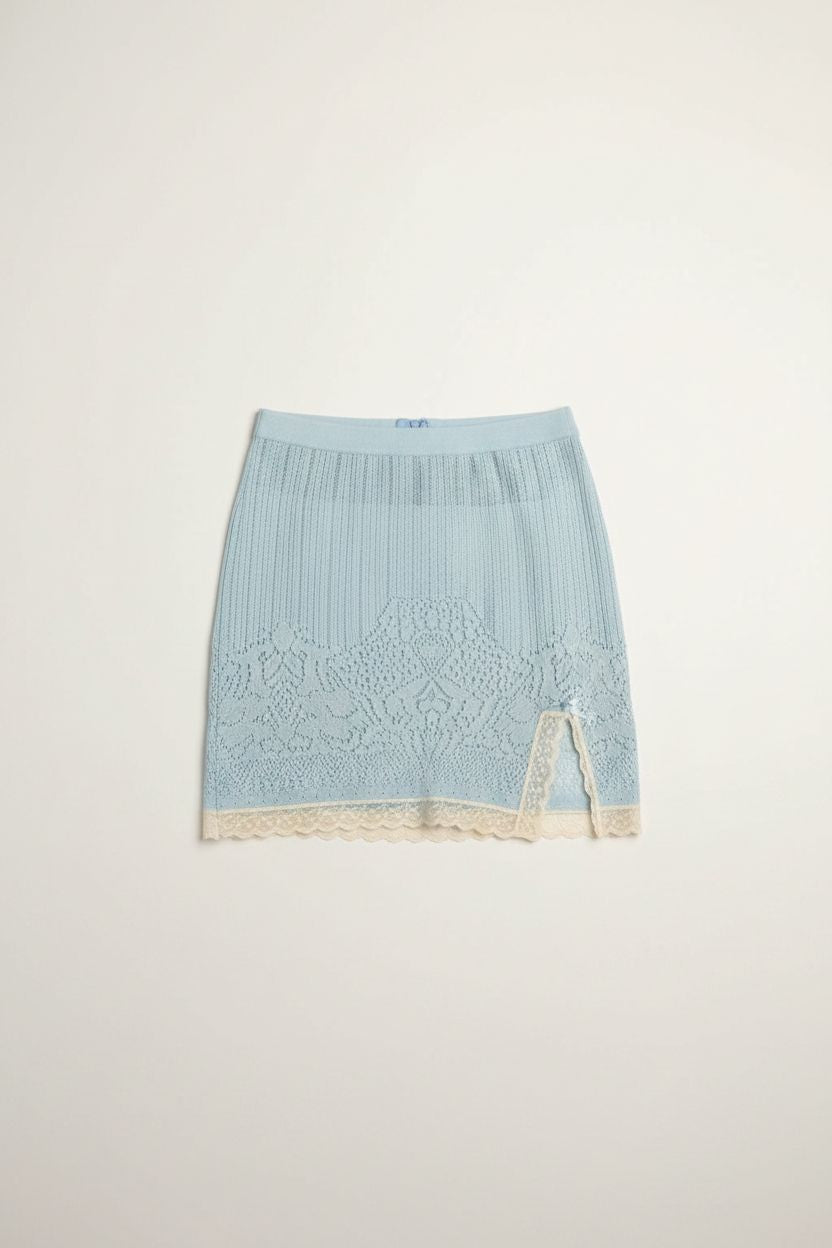 Lingerie Lace Skirt Sky Blue Anna Sui