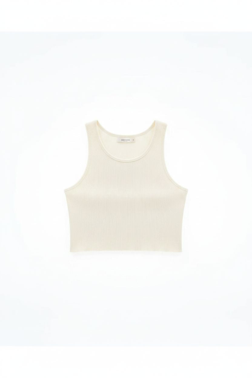 Cropped Rib Tank SLVRLAKE