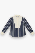 Contrast Bib Shirt Hope for Flowers by Tracy Reece
