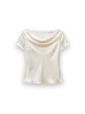 Barb Draped Neck Cap Sleeve LESET