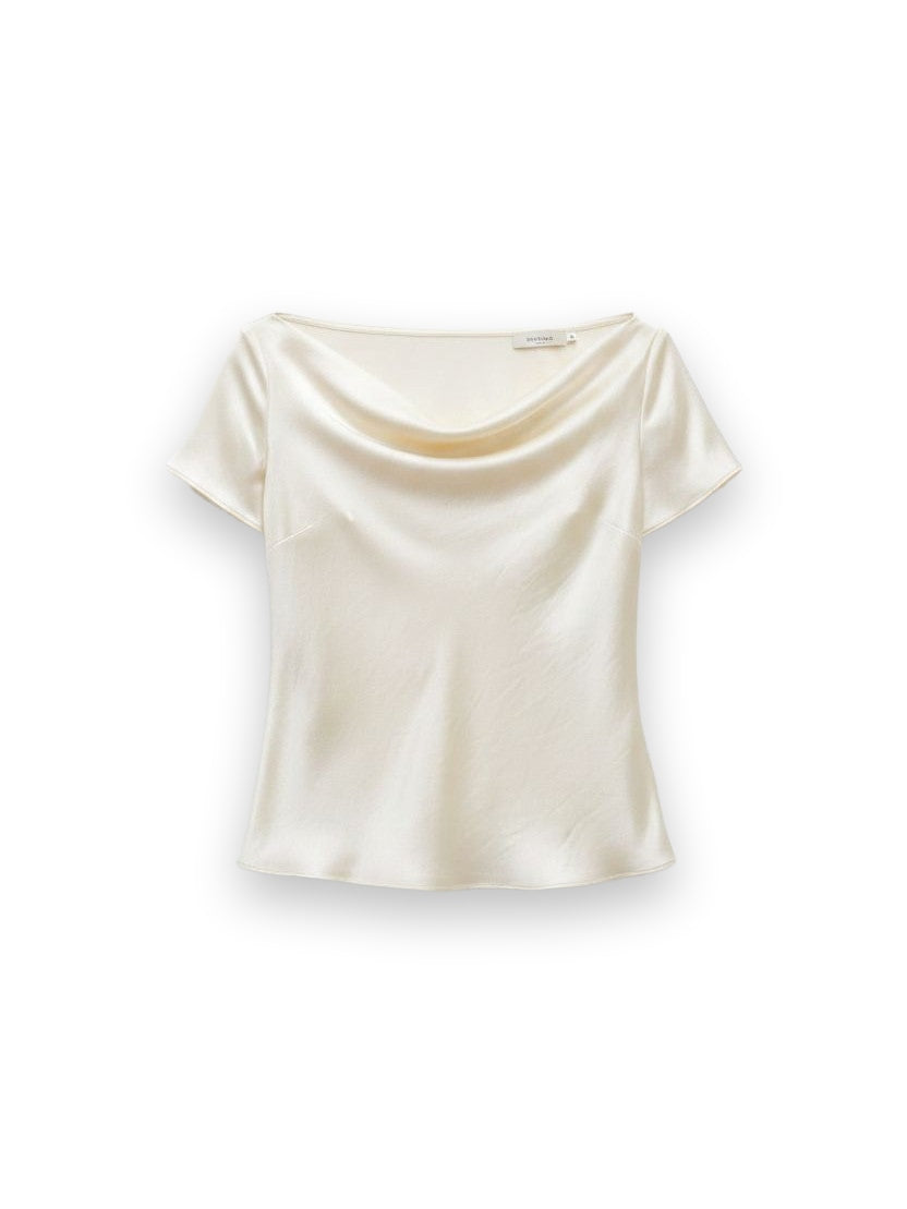 Barb Draped Neck Cap Sleeve LESET