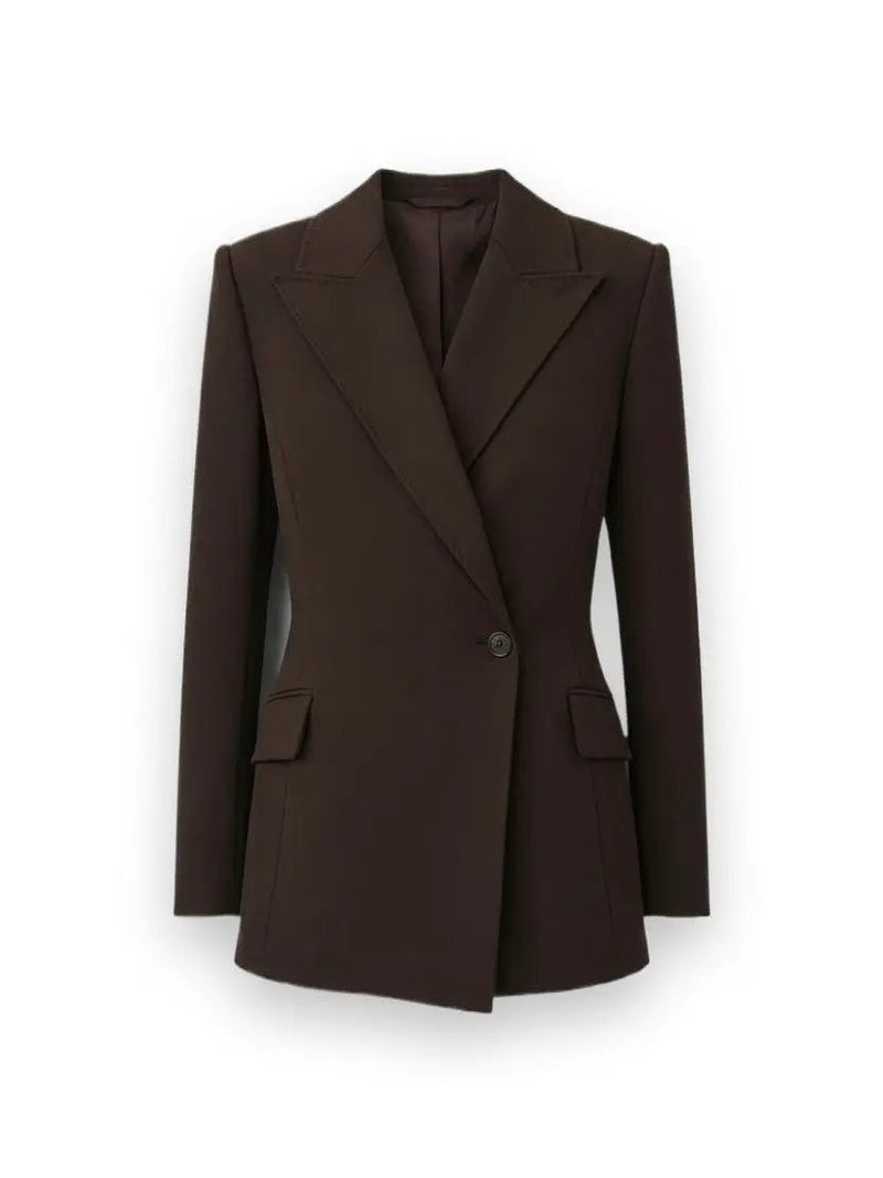 Surabhi Hourglass Blazer in Chocolate