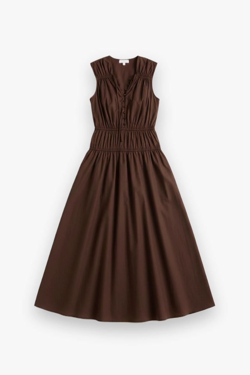 Iga Gathered Organic Cotton Maxi Dress Modern Citizen