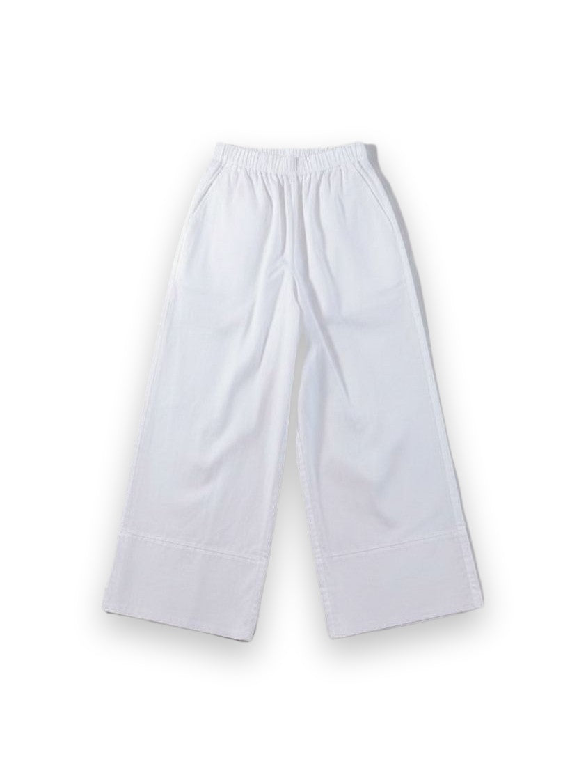 Bouton & Brume Elastic-Waist Cotton Palazzo Pants